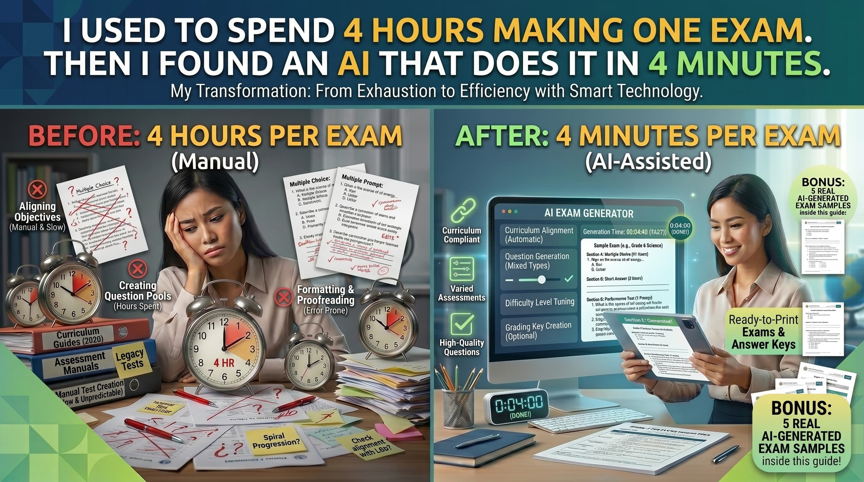 I Used to Spend 4 Hours Making One Exam. Then I Found an AI That Does It in 4 Minutes.