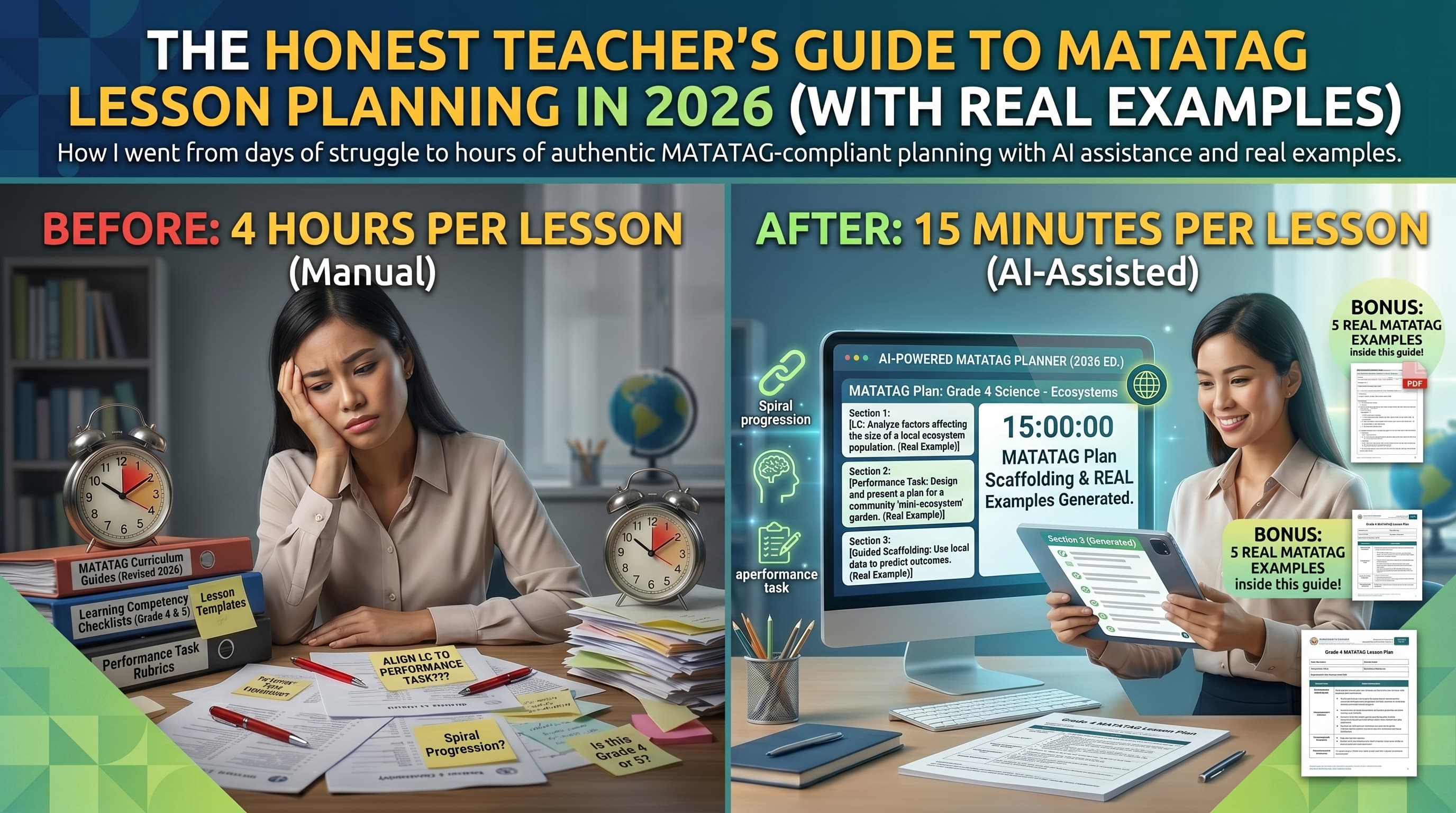 The Honest Teacher's Guide to MATATAG Lesson Planning in 2026 (With Real Examples)